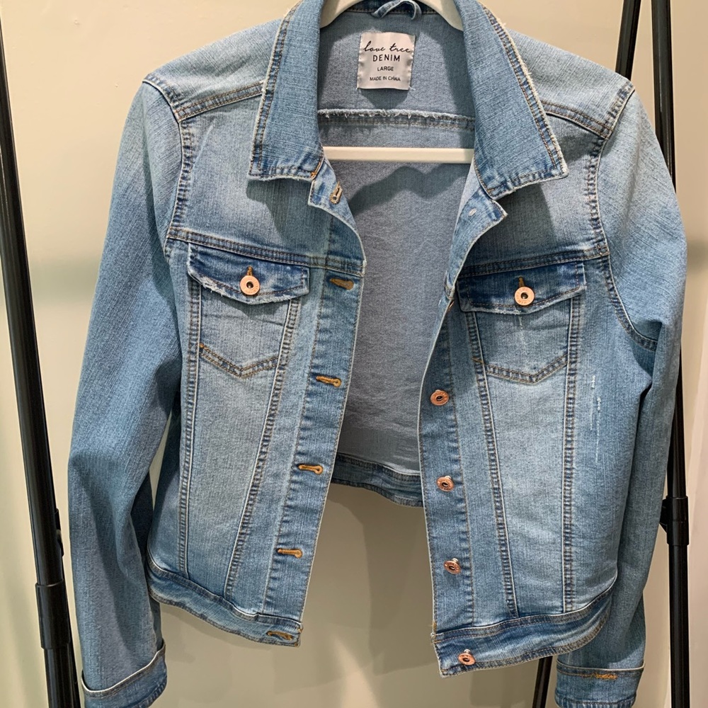 Cropped jean jacket